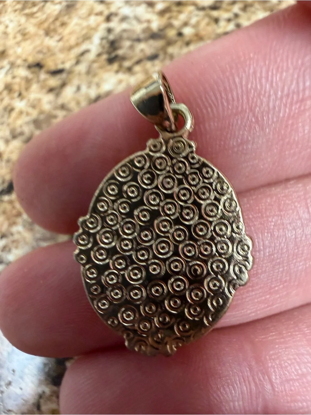 Vintage Cameo Pendant Lady Profile Rhinestone Silver Tone Filigree Costume